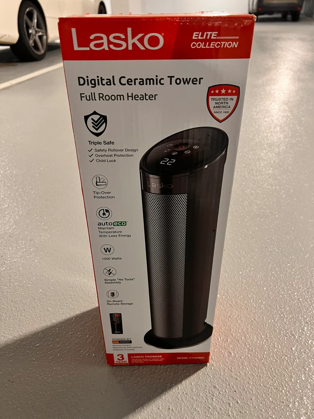 Lasko Digital Ceramic Tower Heater CT22495C- Full Room