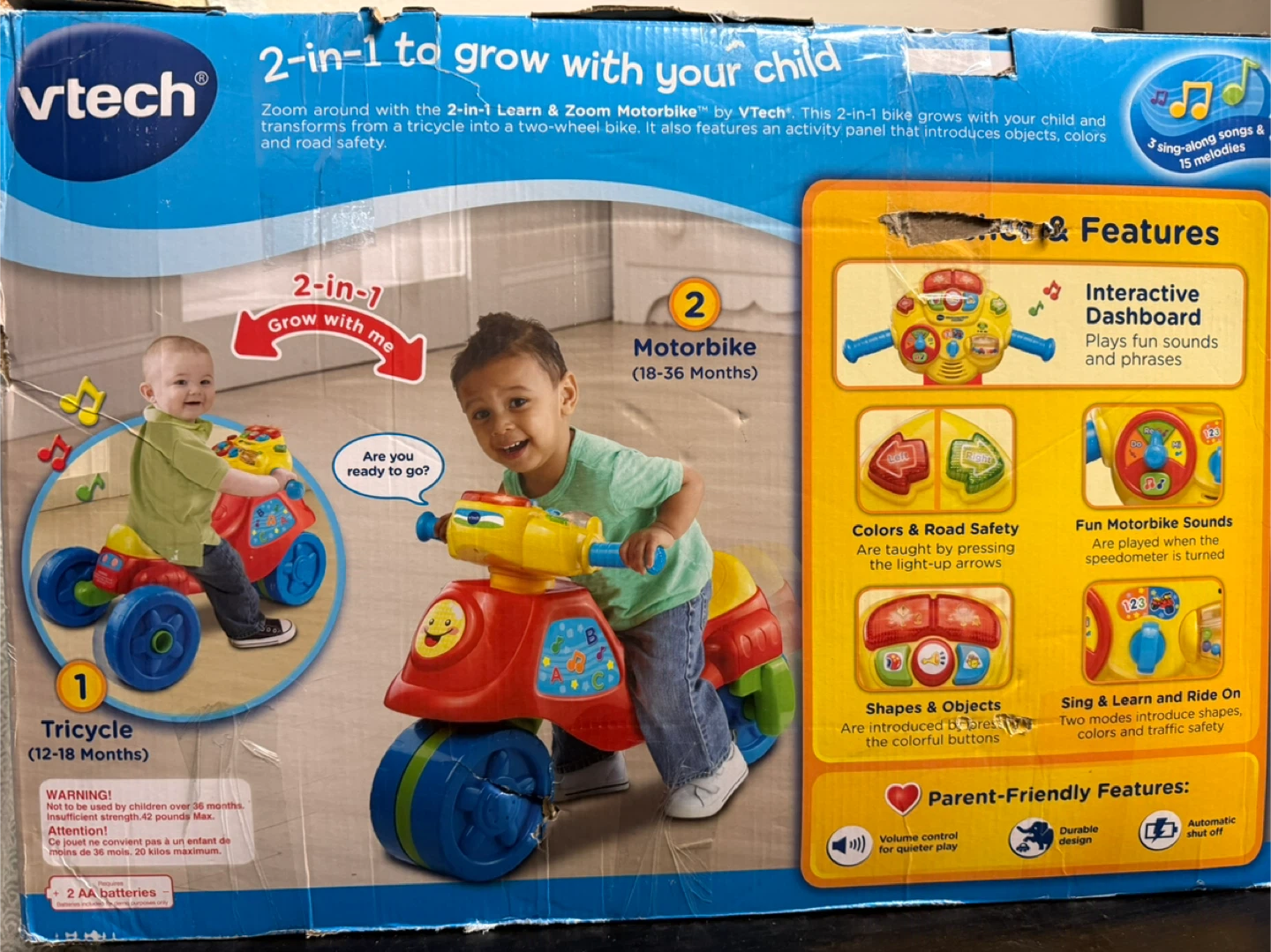 VTech 2-in-1 Learn & Zoom Motorbike - photo 3