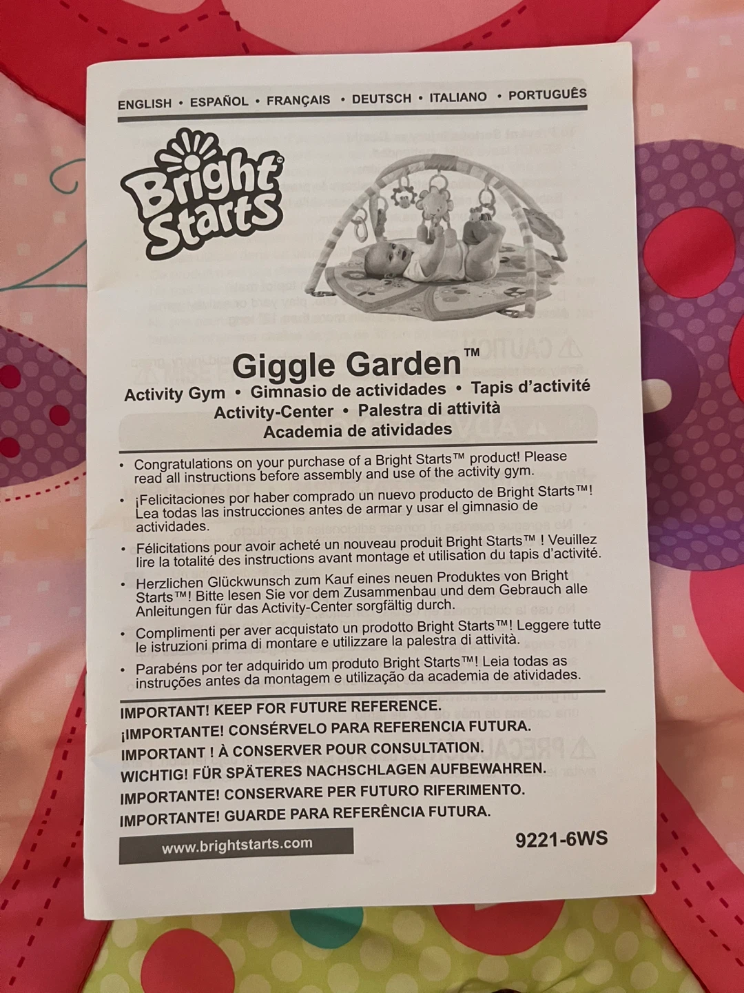 Bright Starts Giggle Garden Activity Gym with Carrying Case - photo 2