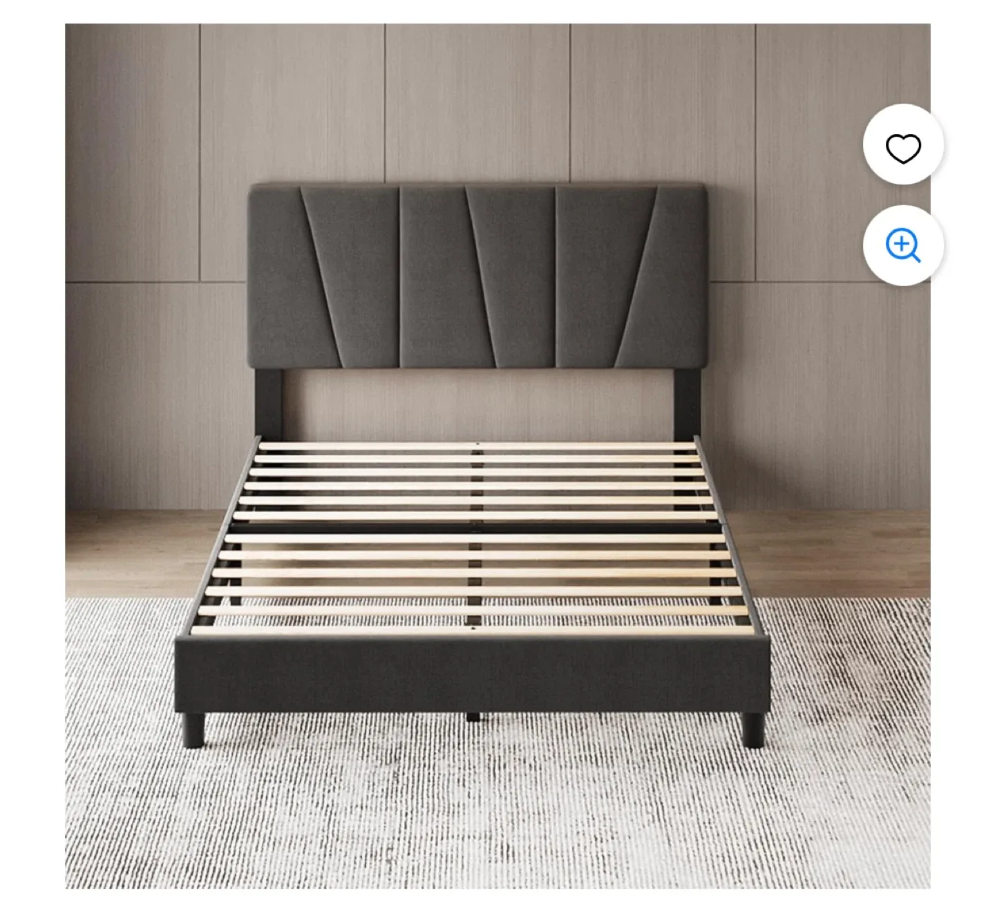Queen platform Bed Frame with Headboard Adjustable image indicator(3)