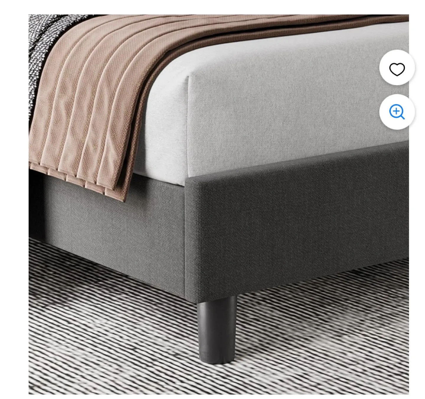 Queen platform Bed Frame with Headboard Adjustable image indicator(5)