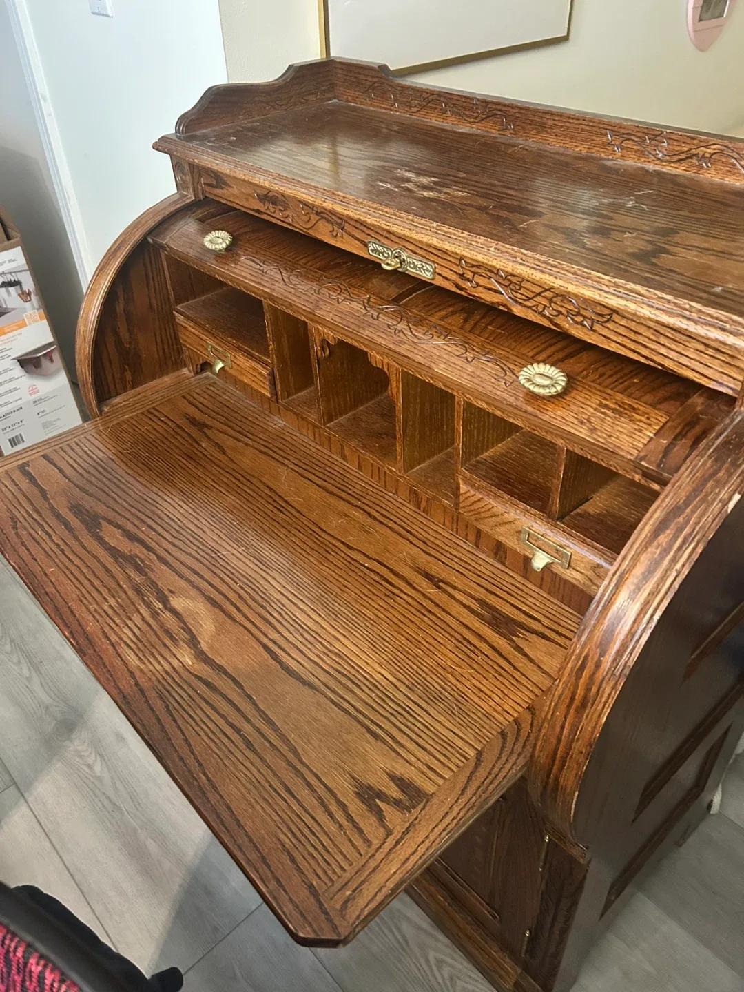 Antique Roll Top Desk - Solid Wood image indicator(4)