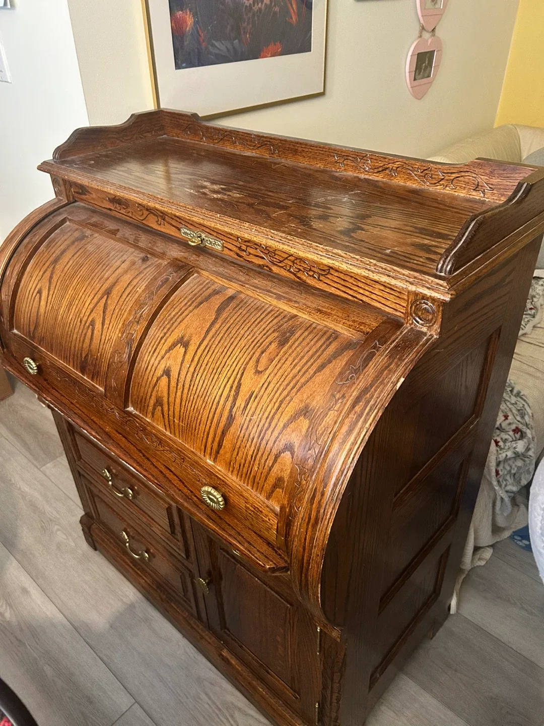 Antique Roll Top Desk - Solid Wood image indicator(2)