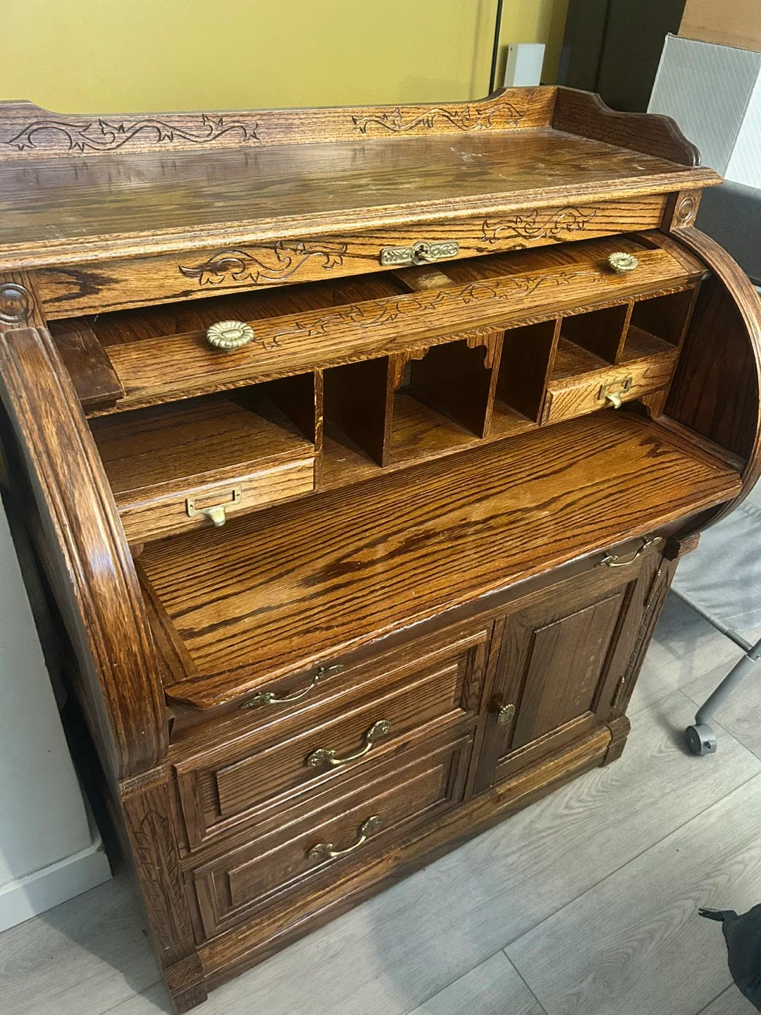 Antique Roll Top Desk - Solid Wood image indicator(3)