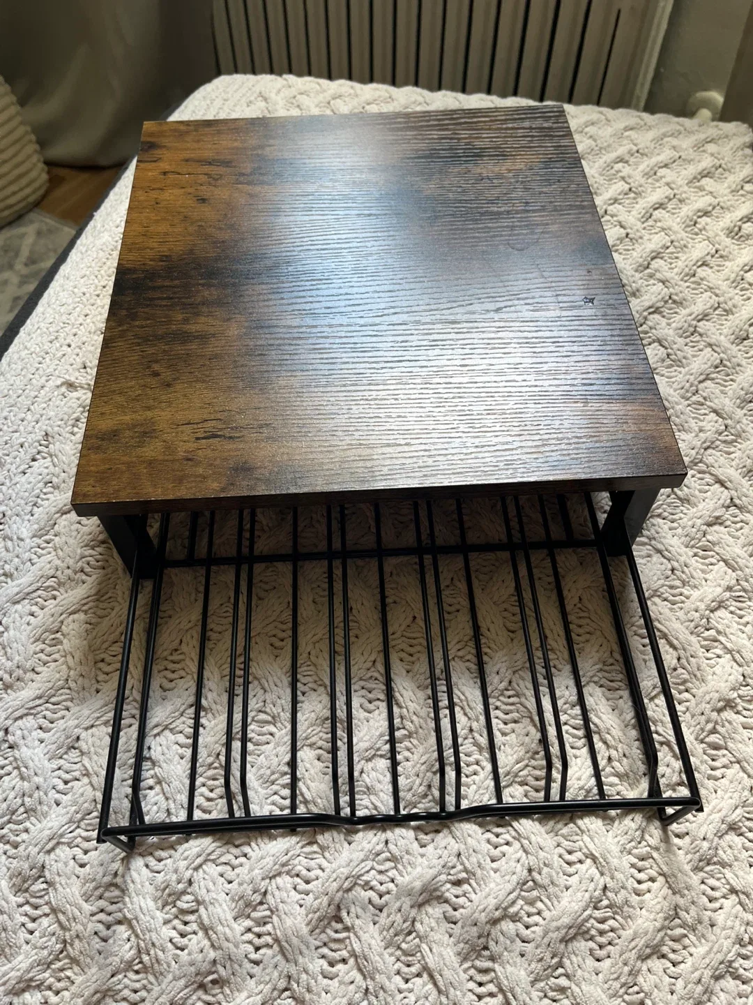 Keurig Pod Drawer – Dark Wood Top + Metal Organizer image indicator(2)