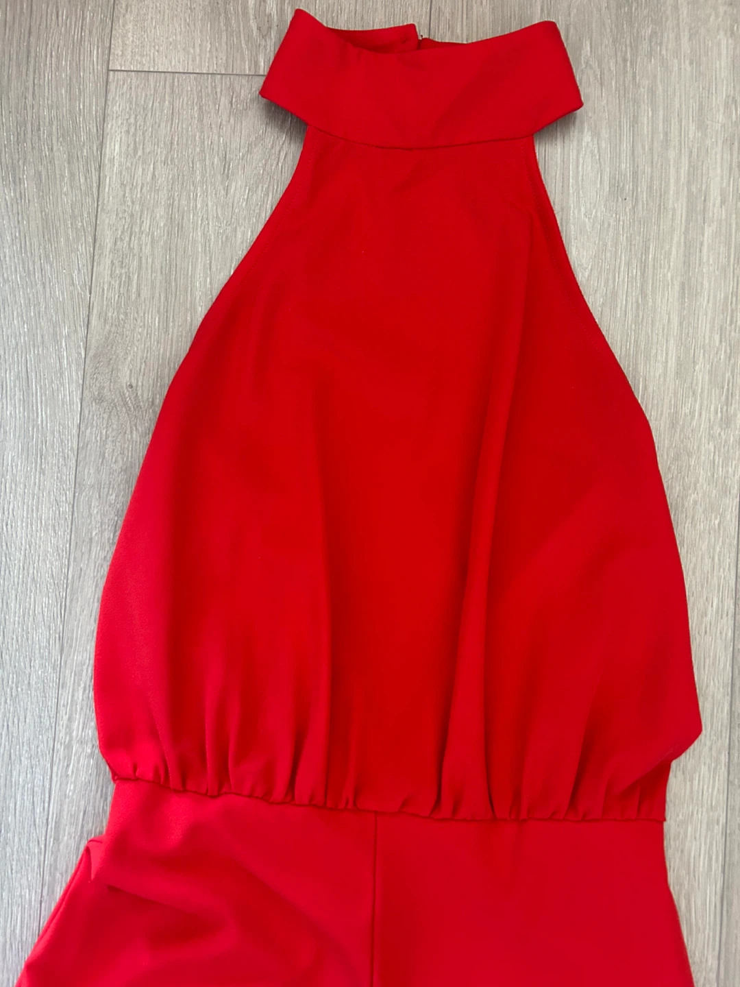 Lulus Red Halter Jumpsuit - Size S - photo 3