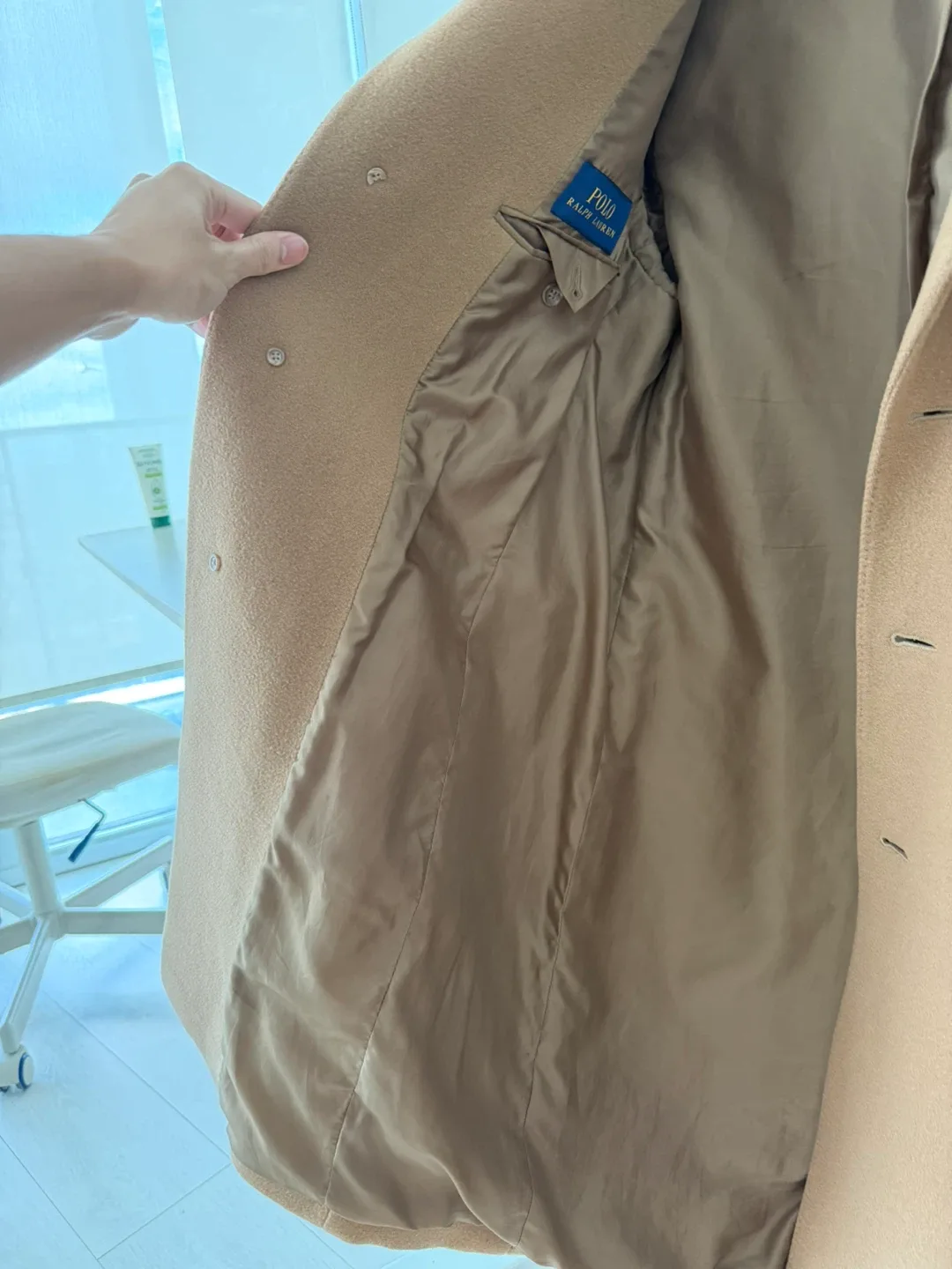 Polo Ralph Lauren Camel Wool Coat - Size 40R image indicator(3)