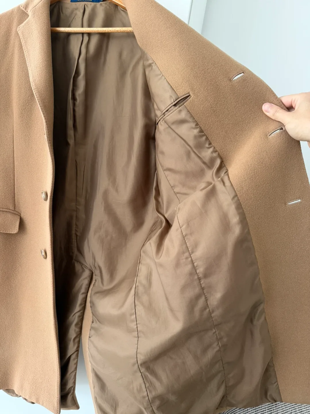 Polo Ralph Lauren Camel Wool Coat - Size 40R image indicator(4)