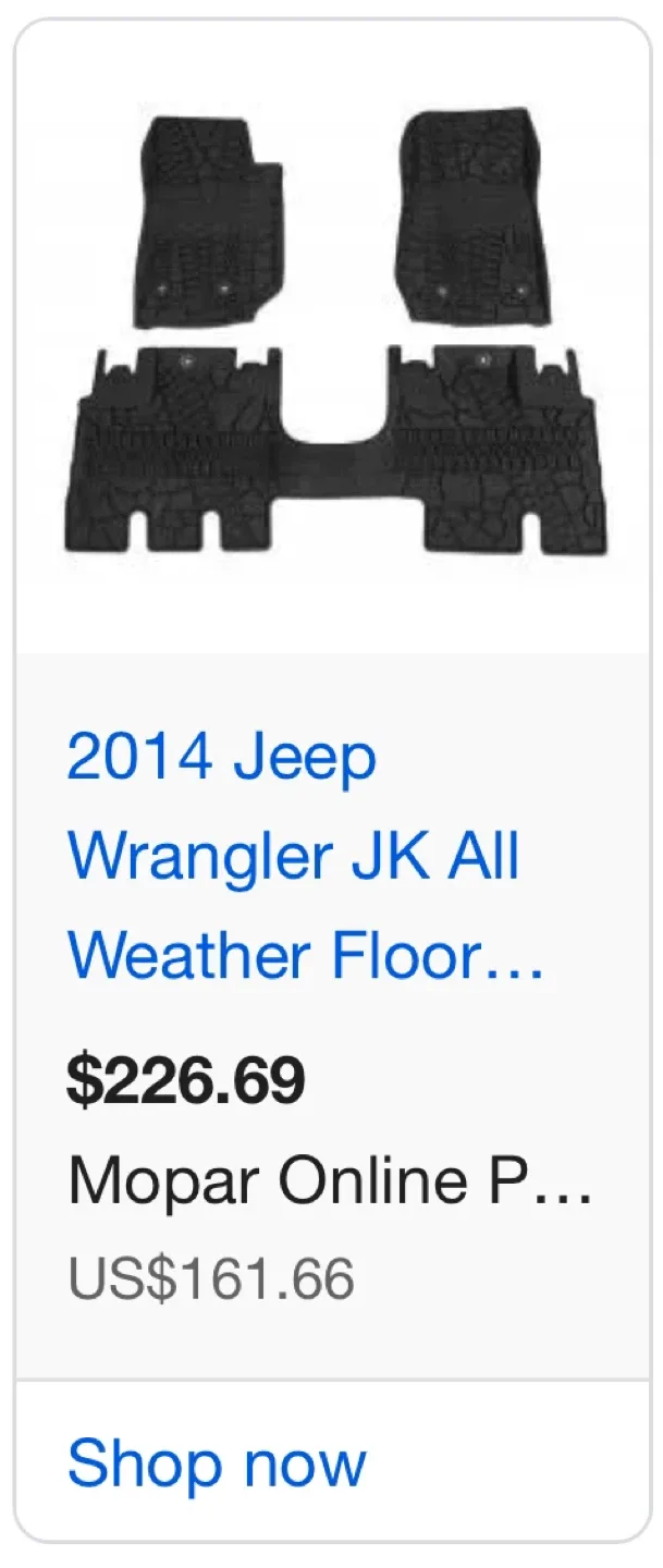 Jeep Wrangler JK All Weather Floor Mats image indicator(2)