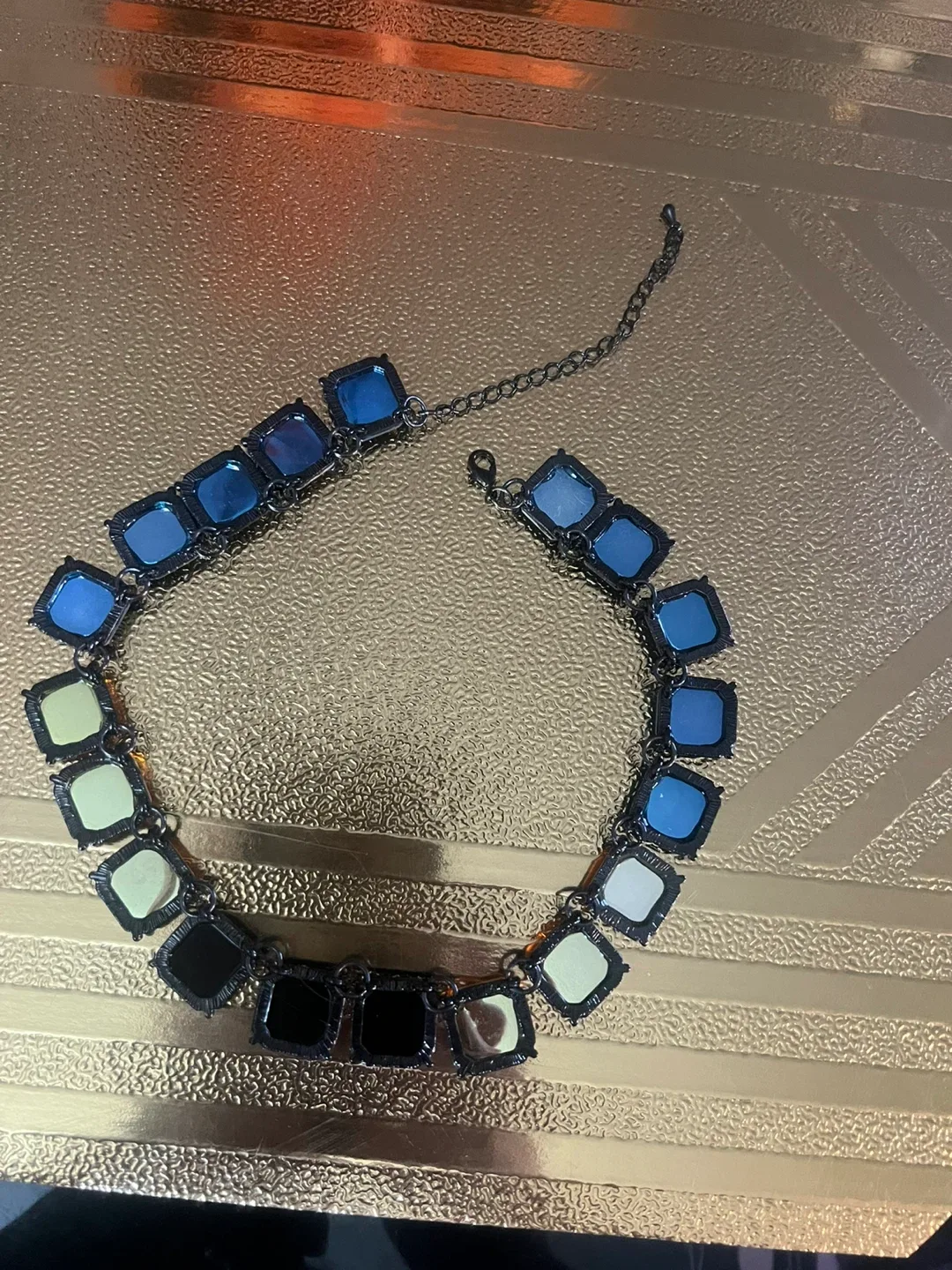 Statement Necklace - Blue, Black, Yellow image indicator(2)