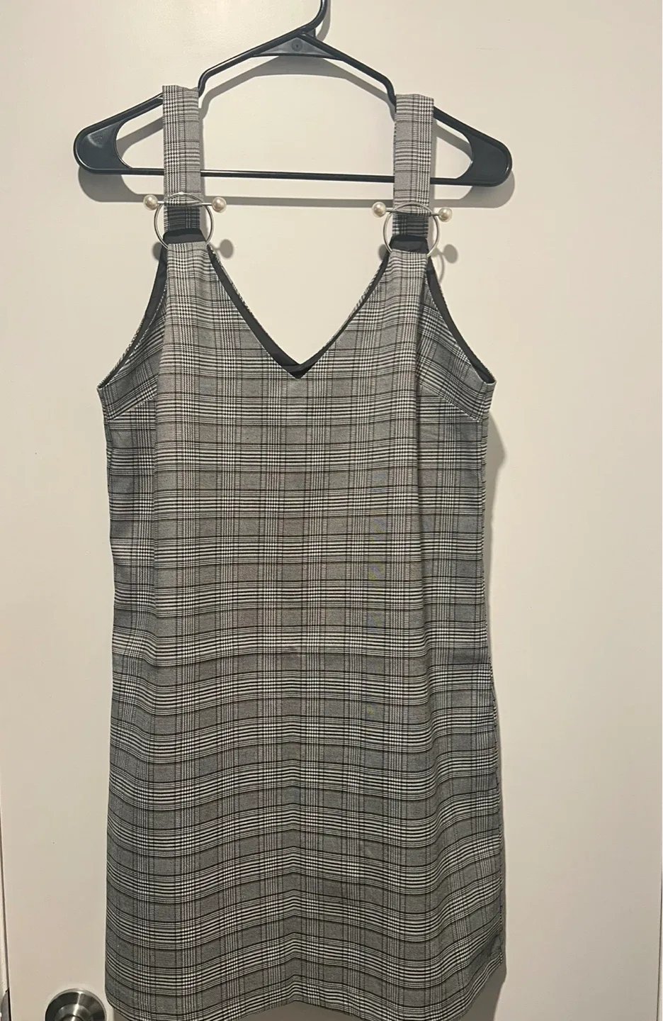 Grey Plaid Mini Dress thumbnail