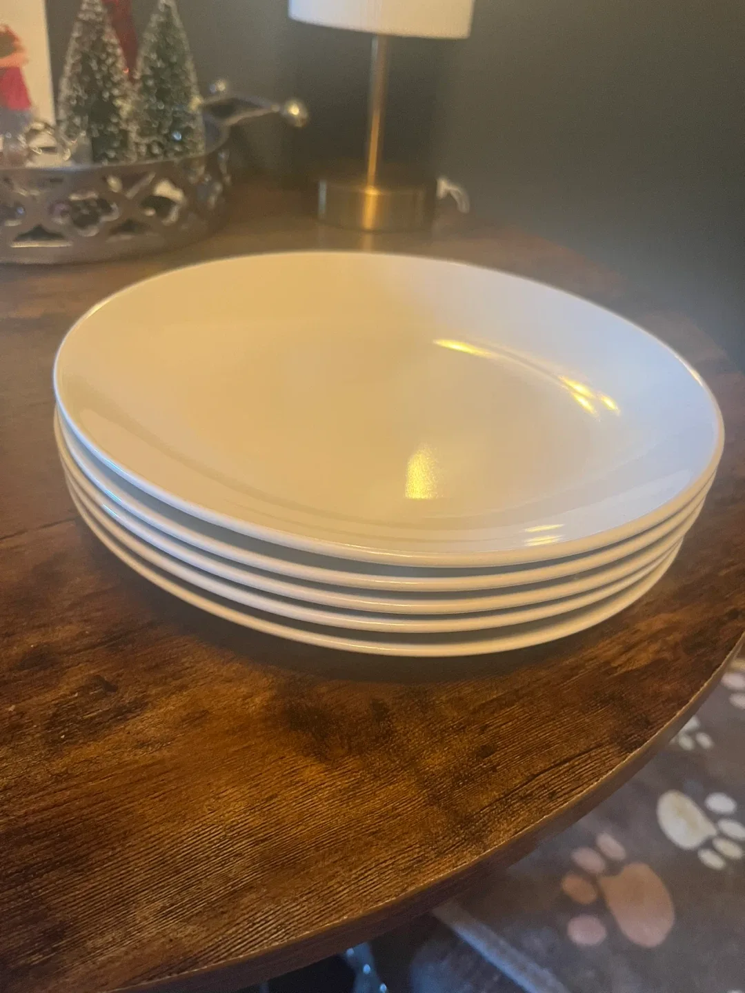 Set of 10 White Plates – 5 Dinner + 5 Dessert image indicator(3)