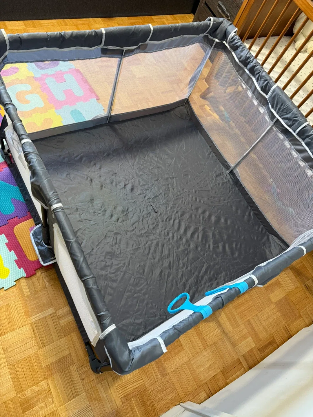 Gymax Large Baby Playpen w/ Mat image indicator(2)