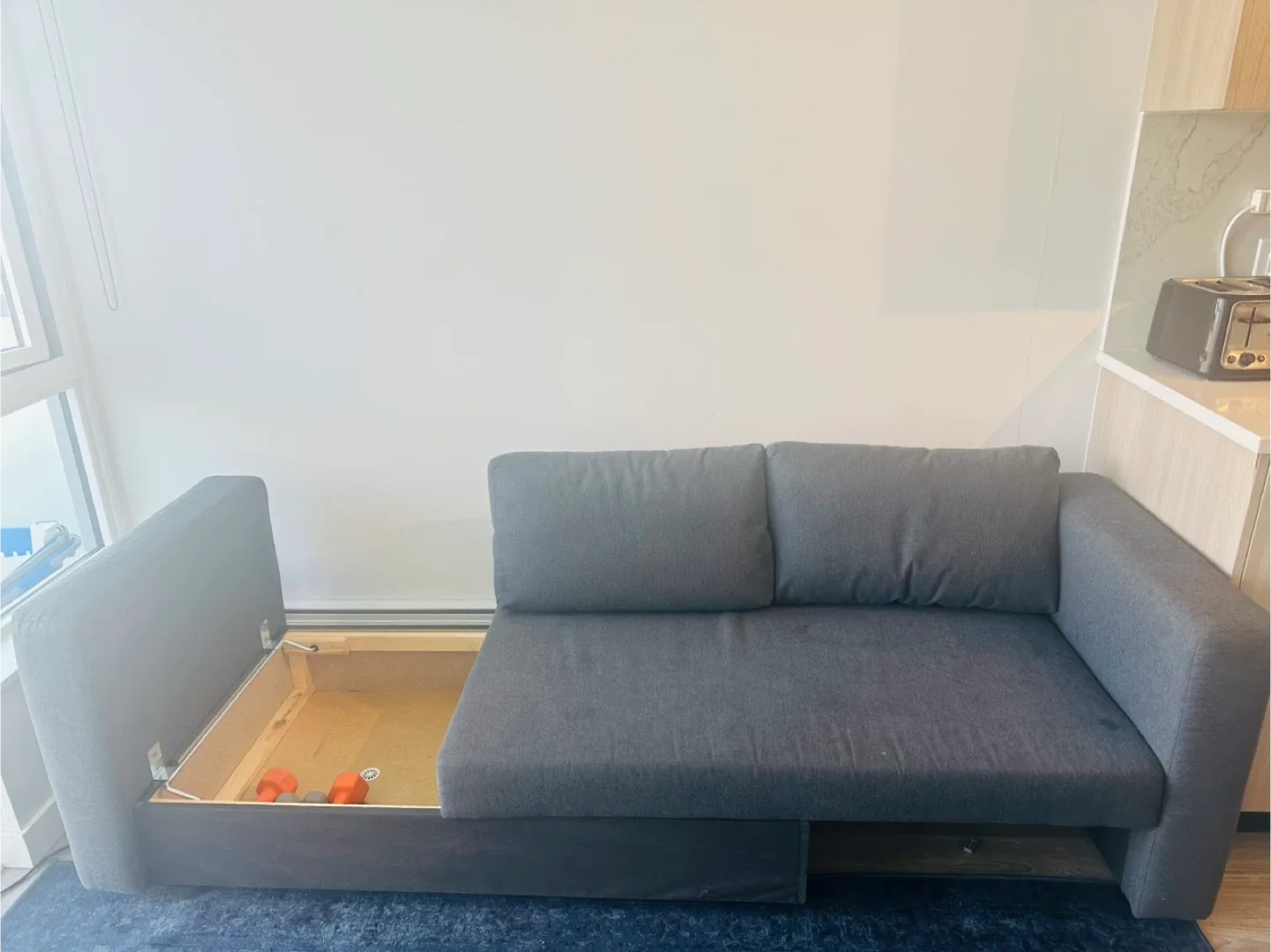 IKEA SKÖNABÄCK Knisa Dark Gray Sofabed image indicator(2)