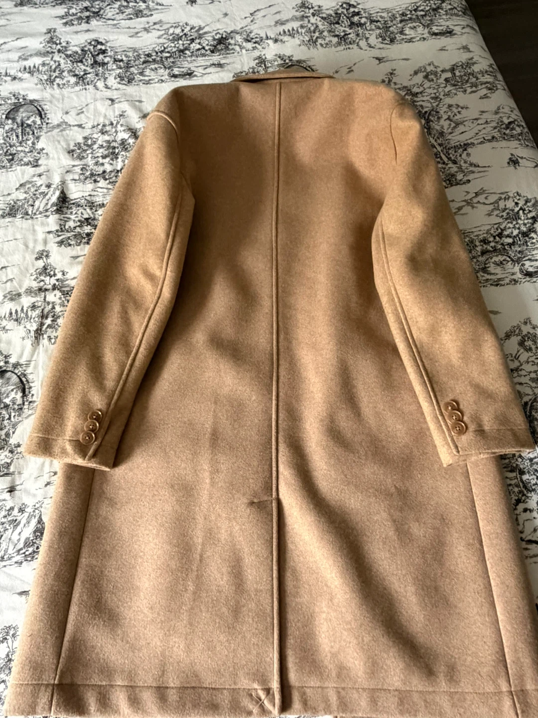 Bershka Beige Wool Coat - Size M - photo 4
