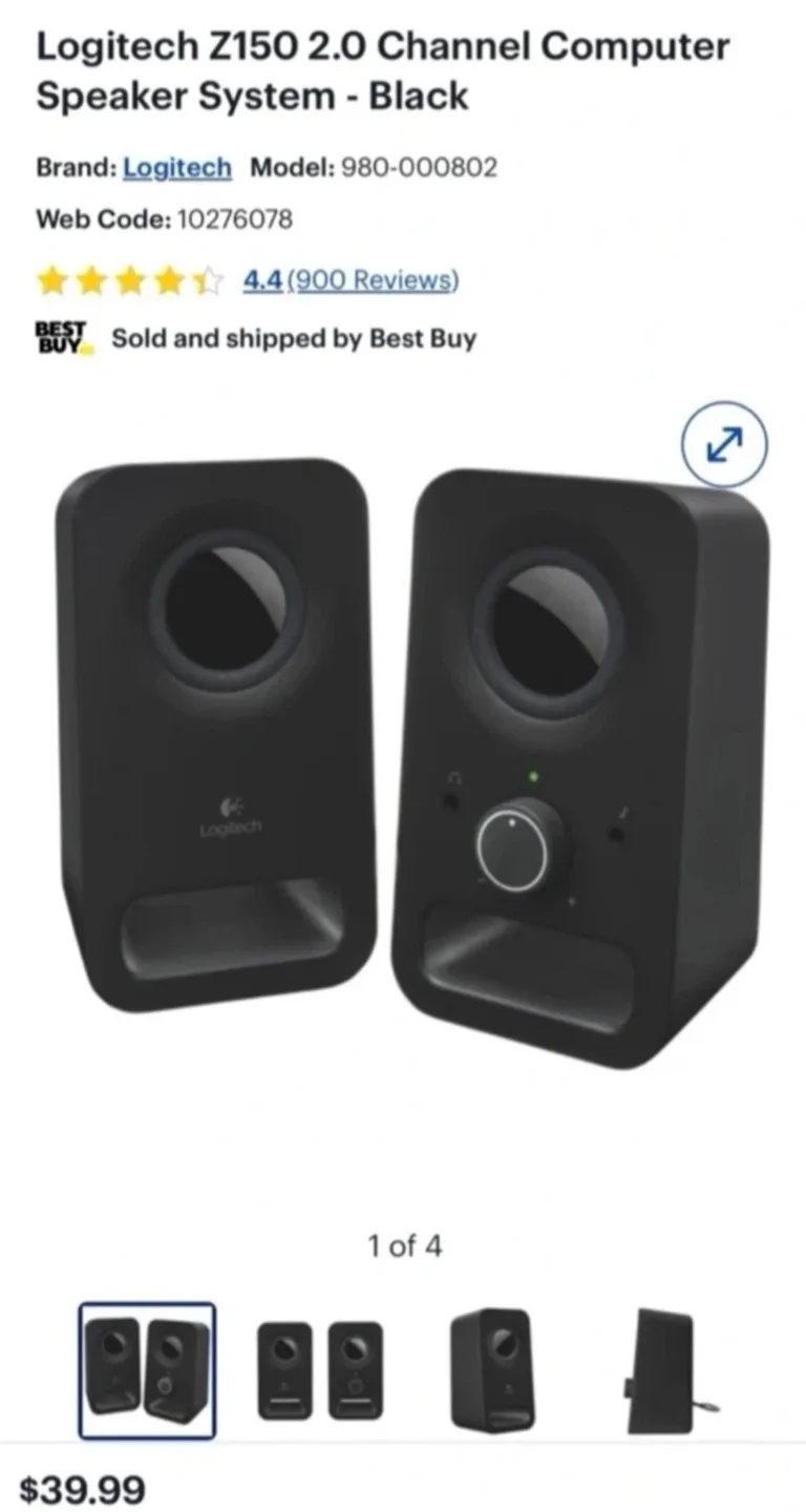 Logitech Computer Speaker system - Black image indicator(2)