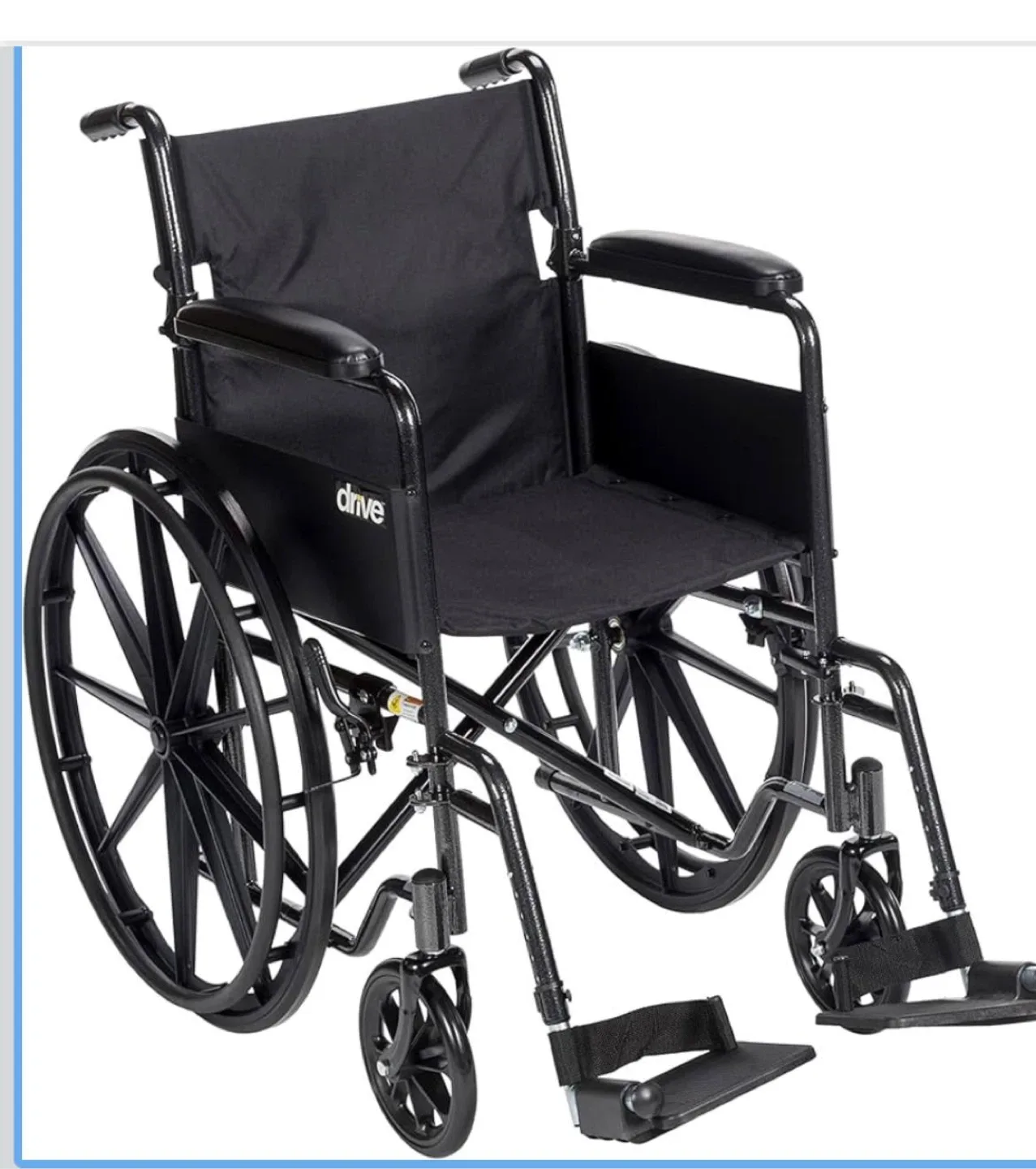 Drive Wheelchair, Black, 18"x16"