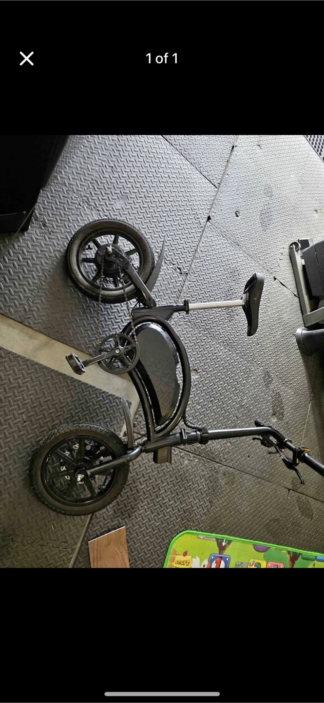 Black Folding Electric Bike