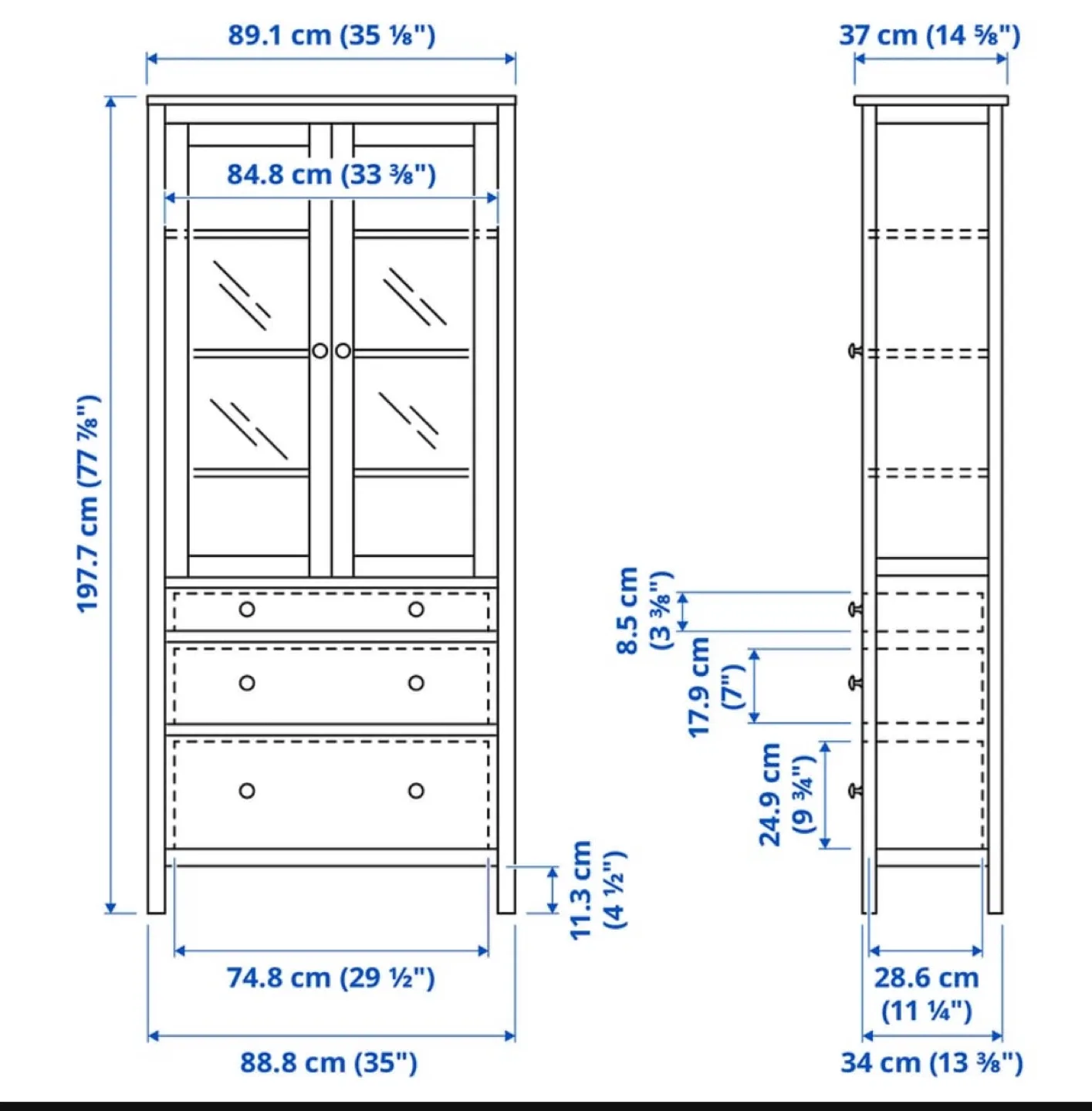 IKEA Hemnes Glass Door Cabinet image indicator(2)