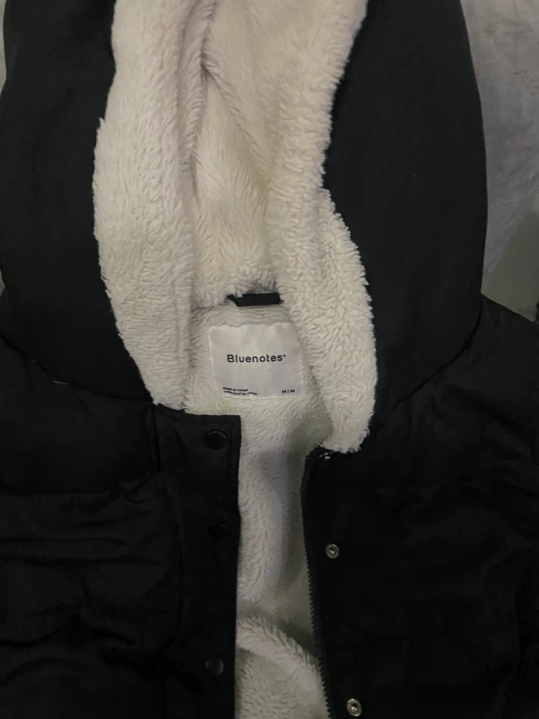 Bluenotes Black Puffer Jacket - Size M - photo 3