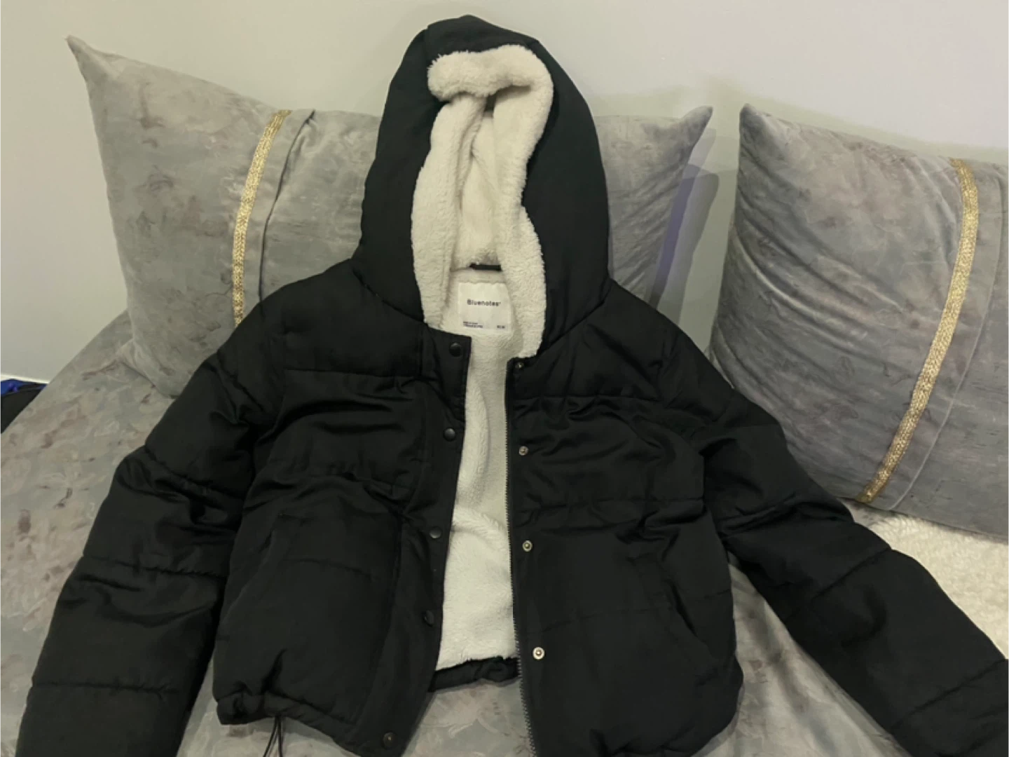 Bluenotes Black Puffer Jacket - Size M - photo 2
