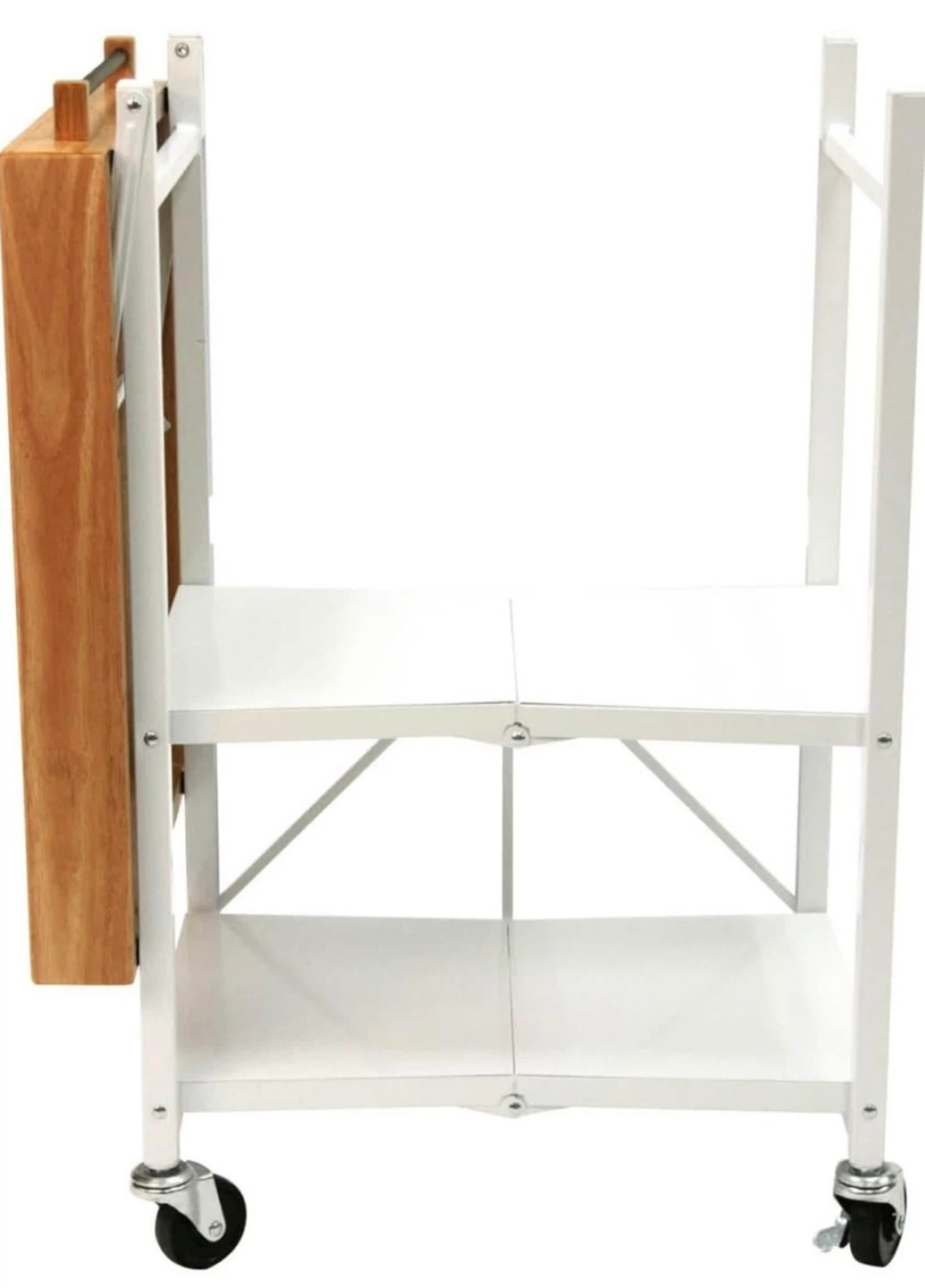 Rolling Kitchen Cart with Wood Top - photo 4