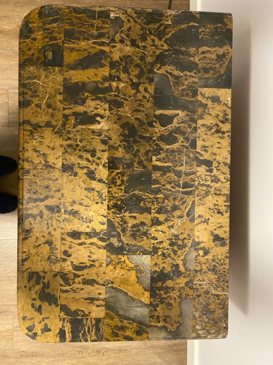 Ornate Wood Nightstand with Marble Top image indicator(5)