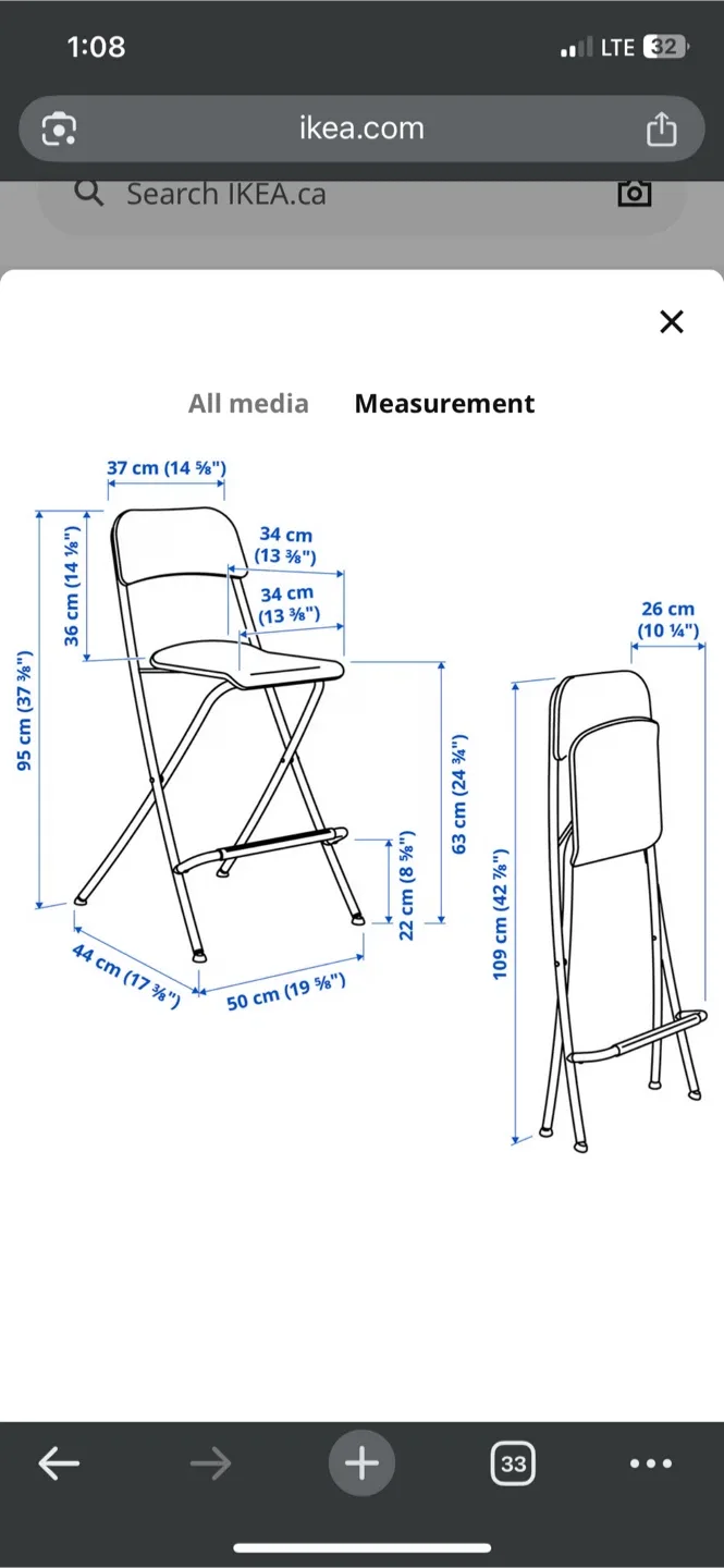 IKEA bar folding chair