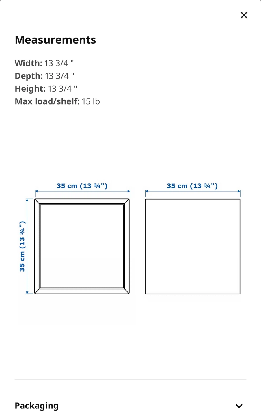New IKEA EKET Cube Shelf in Natural Wood Color - photo 4