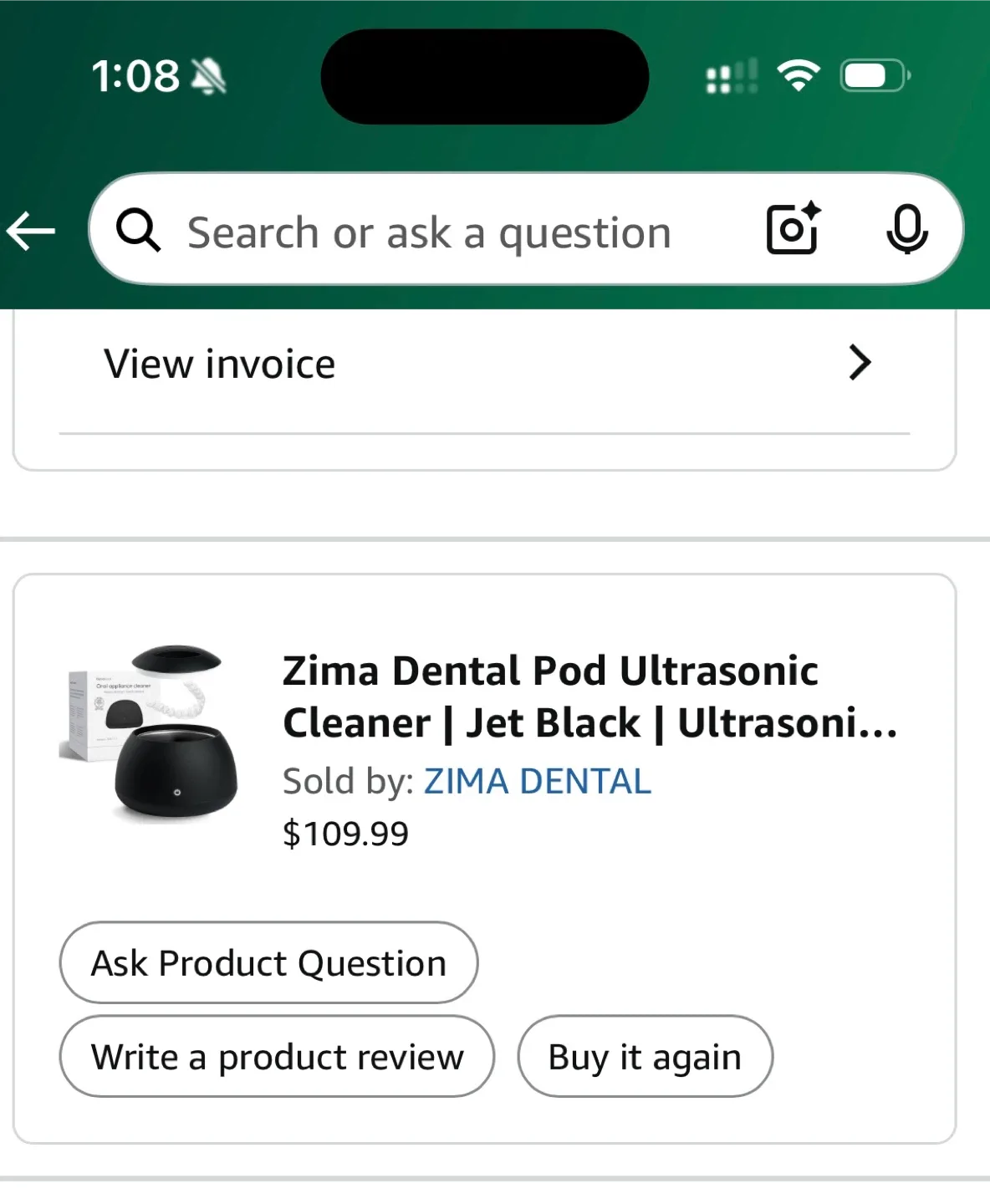 New Zima Dental Pod Ultrasonic Cleaner - Jet Black image indicator(5)