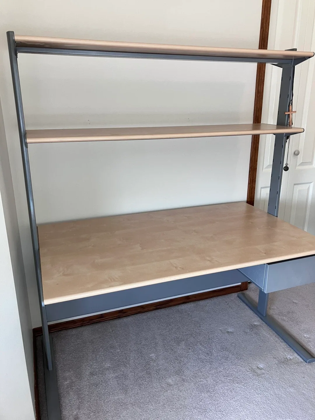 IKEA Elvarli Desk with Shelves - Light Wood image indicator(2)