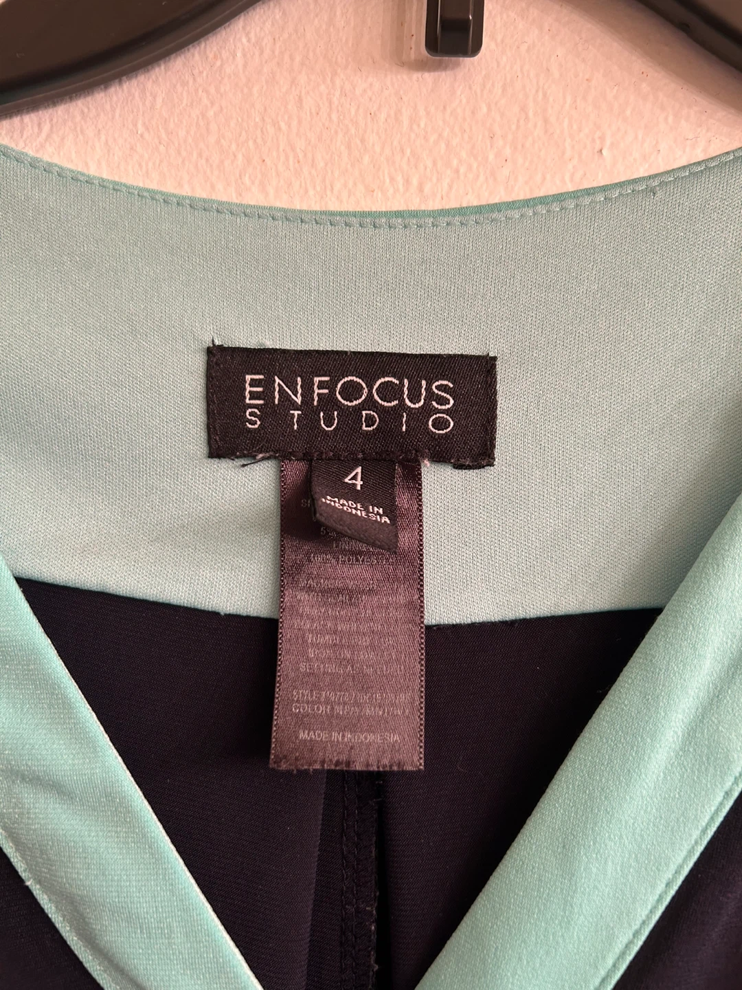 Enfocus Studio Dress Size 4 - Navy & Mint - photo 2
