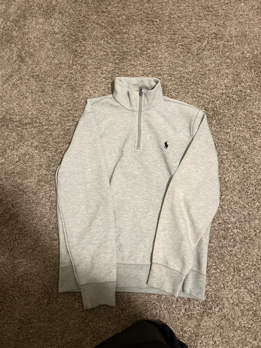 Polo Quarter Zip White