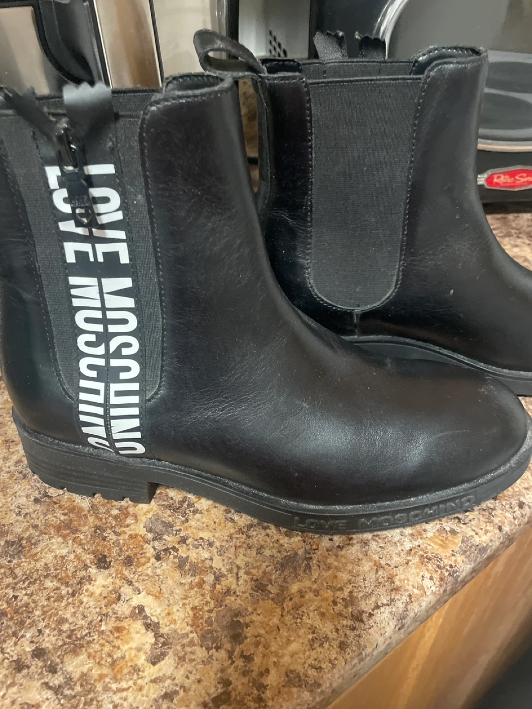 Love Moschino Black Chelsea Boots - Size 37