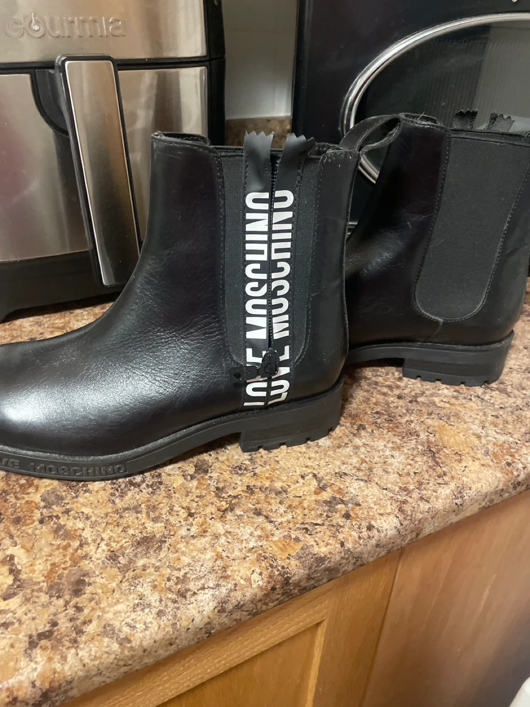 Love Moschino Black Chelsea Boots - Size 37 - photo 2