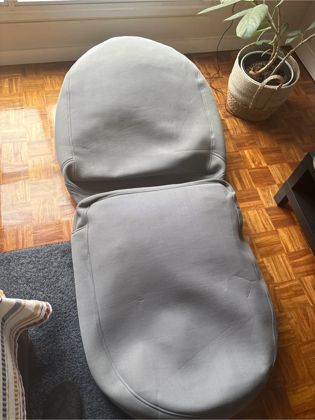 Grey Bean Bag Chair - photo 2