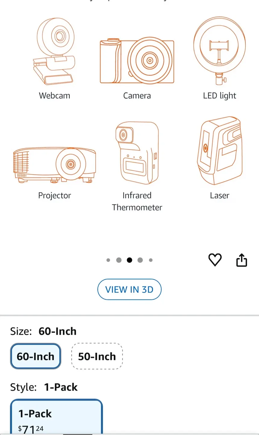 amazon 60-Inch Lightweight Tripod with Bag image indicator(3)
