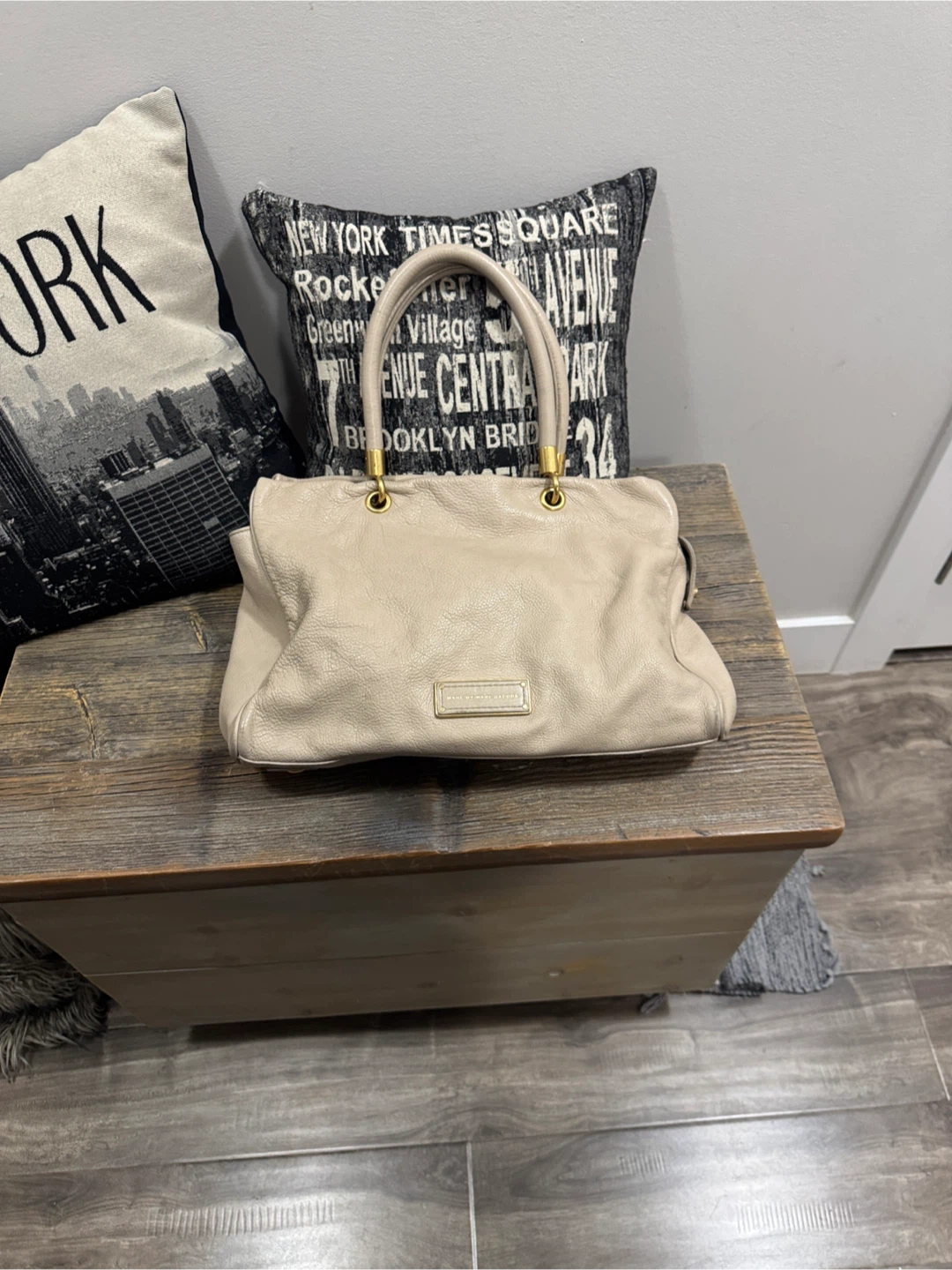Marc by Marc Jacobs Beige Leather Tote