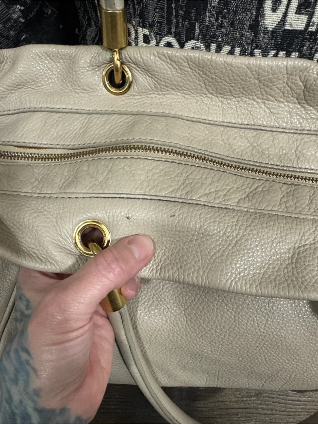 Marc by Marc Jacobs Beige Leather Tote image indicator(4)