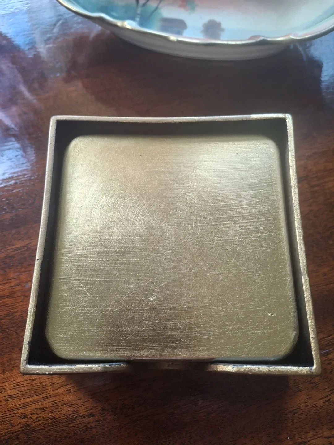 Set of 6 gold coasters with holder image indicator(4)