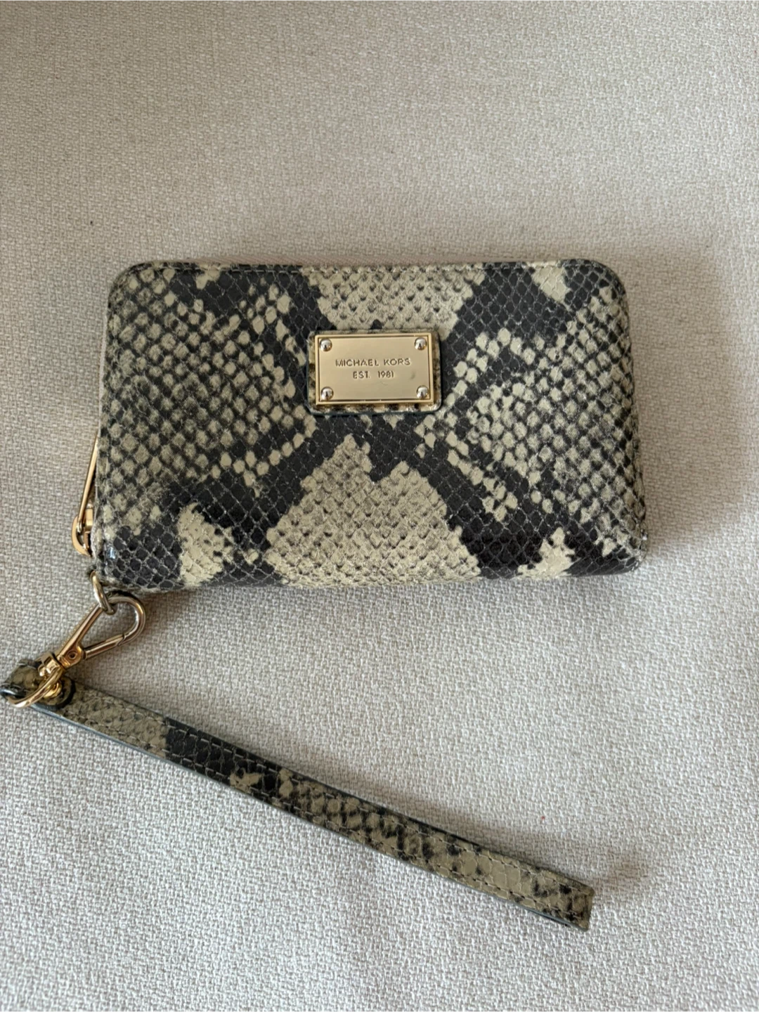 Michael Kors Snakeskin Wristlet