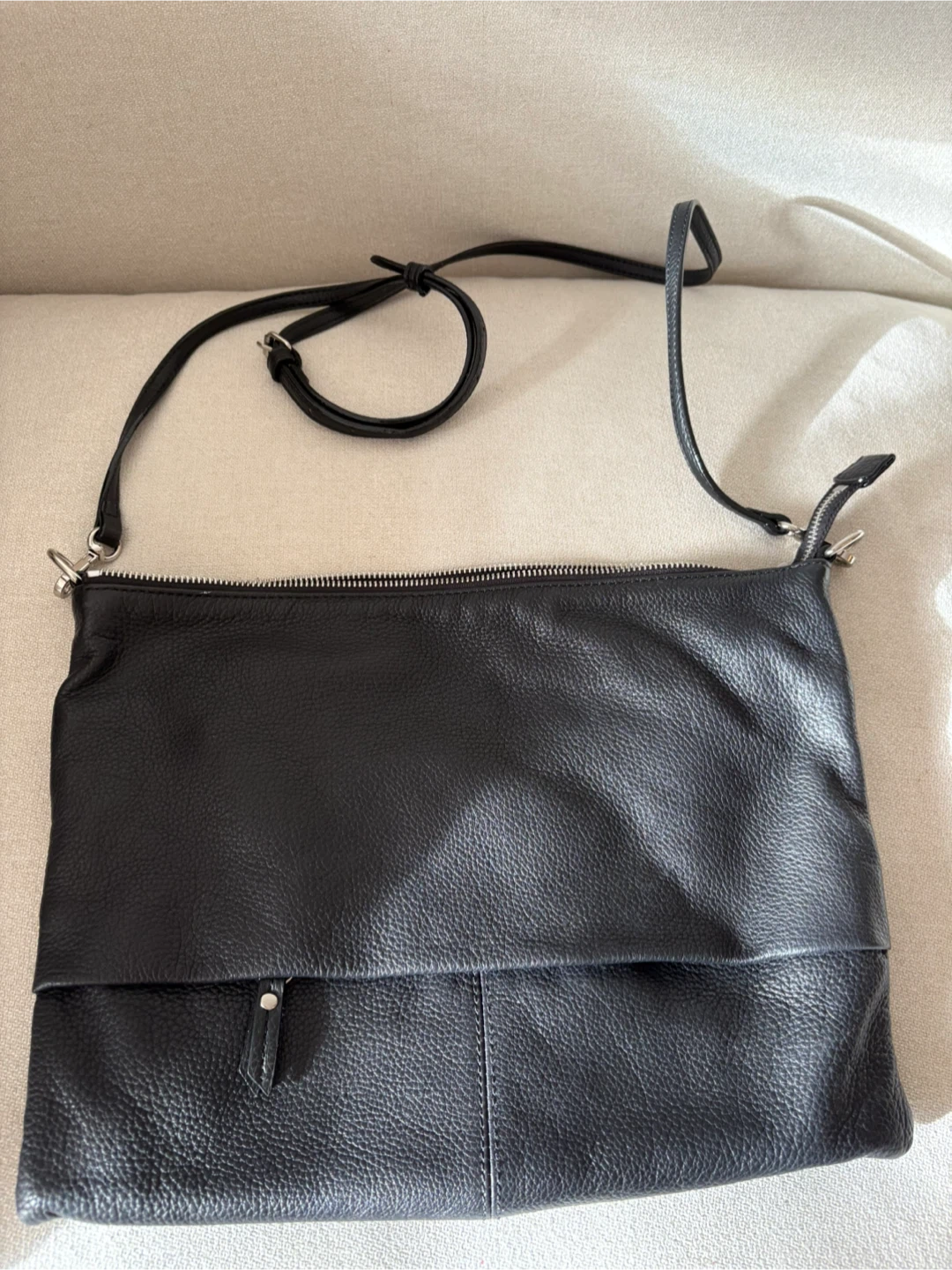 Black Leather Crossbody Bag - photo 2