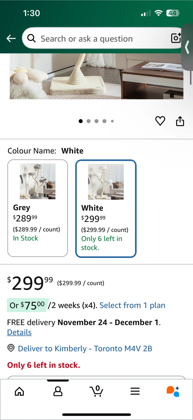 Tall Cat Tree - 70 Inch, White - photo 4