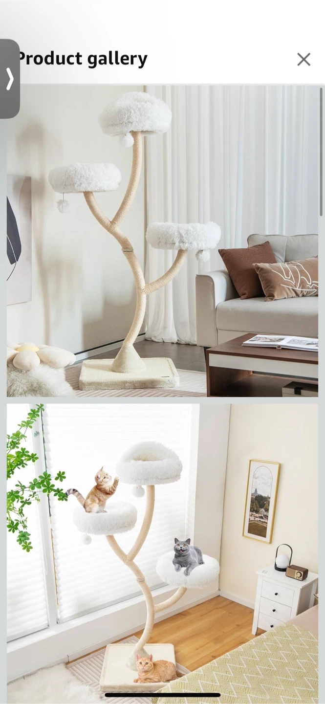Tall Cat Tree - 70 Inch, White - photo 3