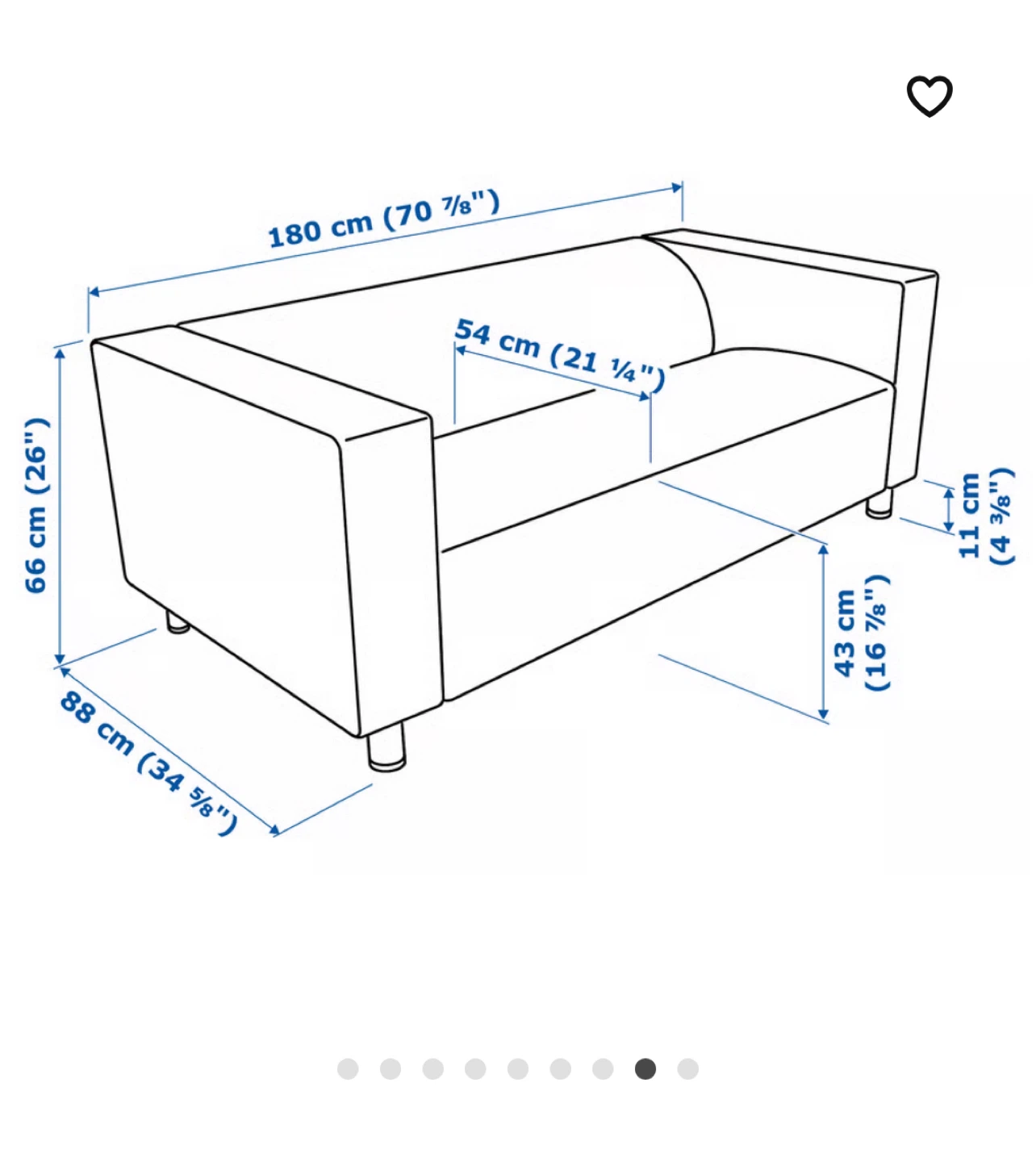 IKEA Klippan Loveseat with 2 Sofa Covers - photo 3