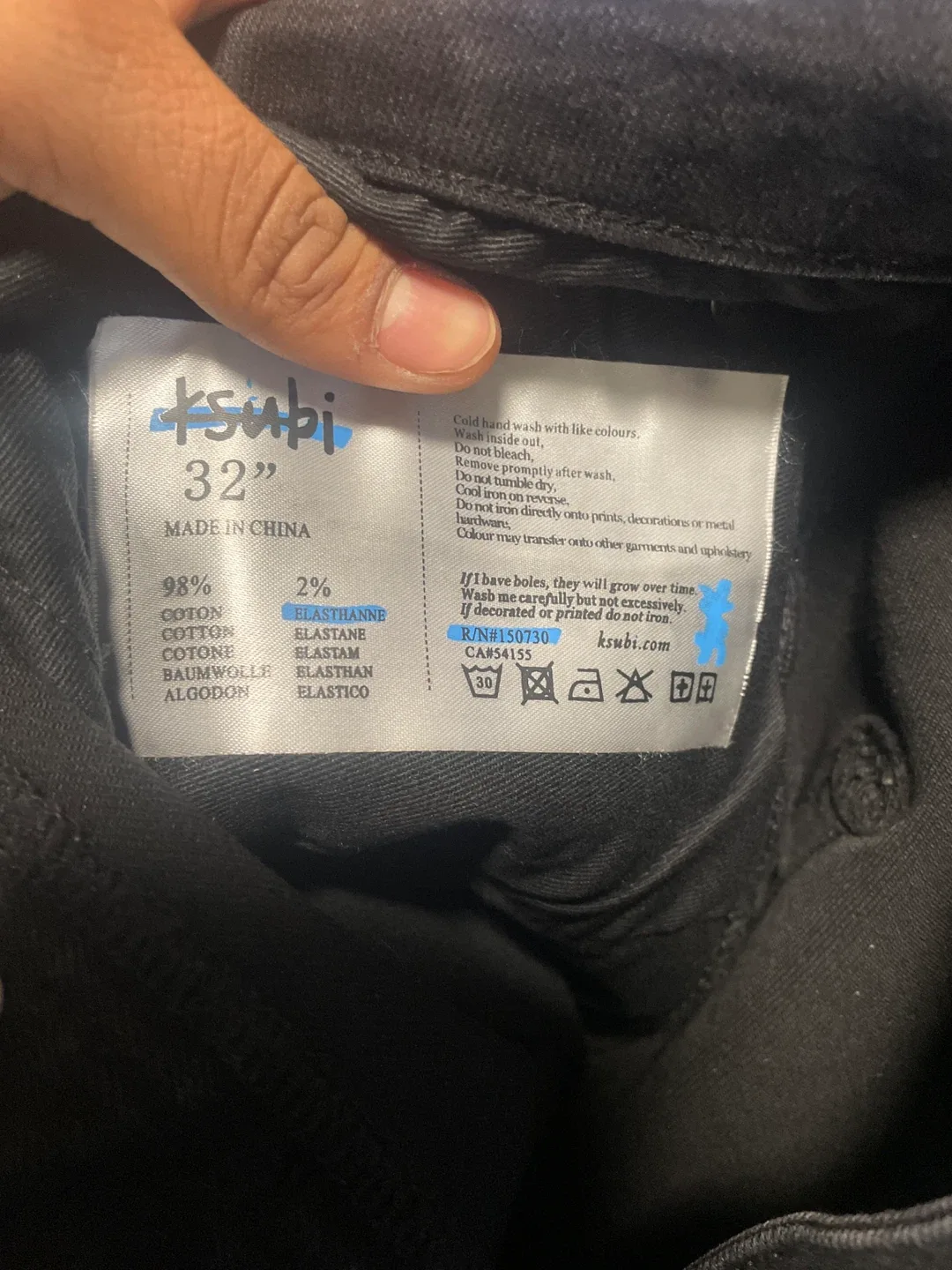 Ksubi Black Denim Jeans Size 32 image indicator(5)