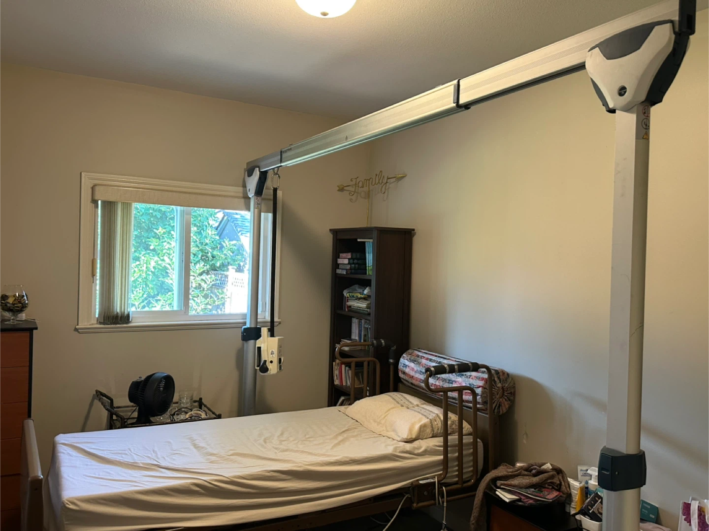 Hospital Bed with ROHO mattress and remote XL Twin size