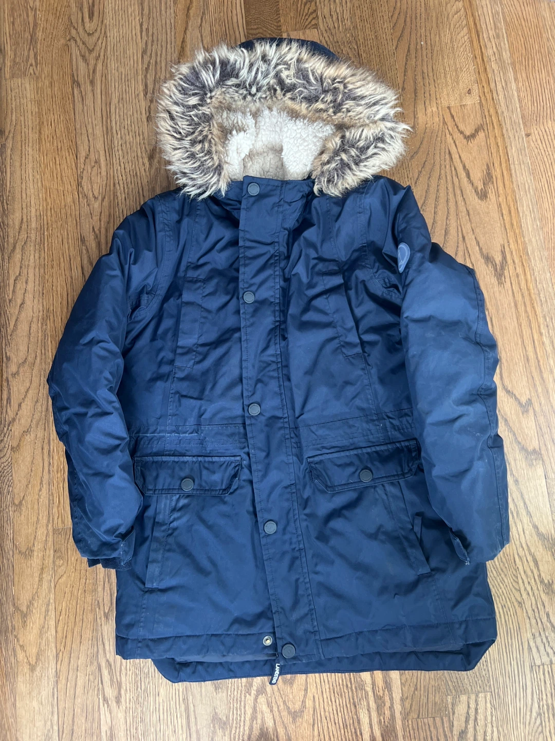 Lands' End Navy Blue Winter Parka, Size L - photo 2