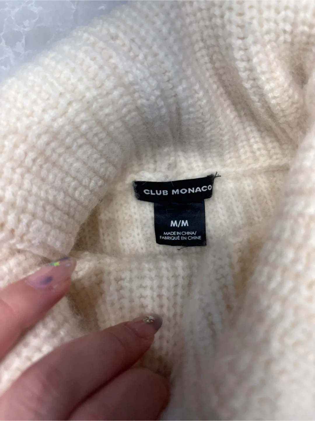 Club Monaco Cream Turtleneck Sweater image indicator(2)