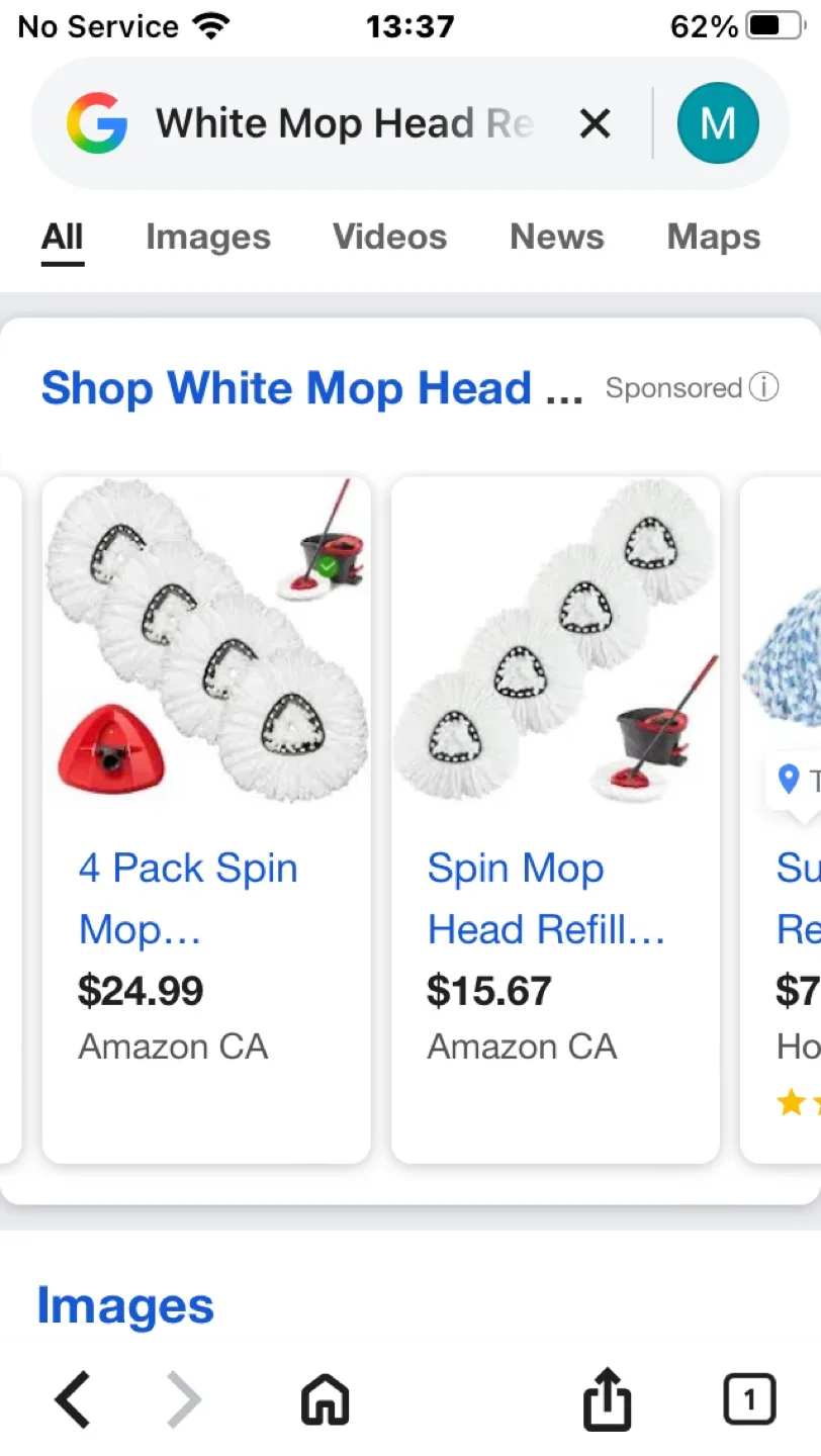 White Mop Head Refill image indicator(3)